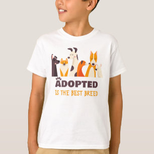 Adopted is The Best Breed: Dog Rescue Shelter  T-Shirt