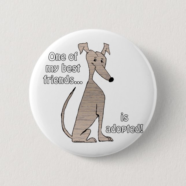 Adopted~RedBrindle 6 Cm Round Badge (Front)