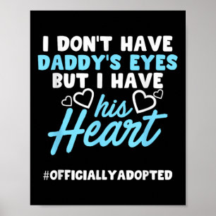 Adoption Announcement Day Family Dad Heart  Poster
