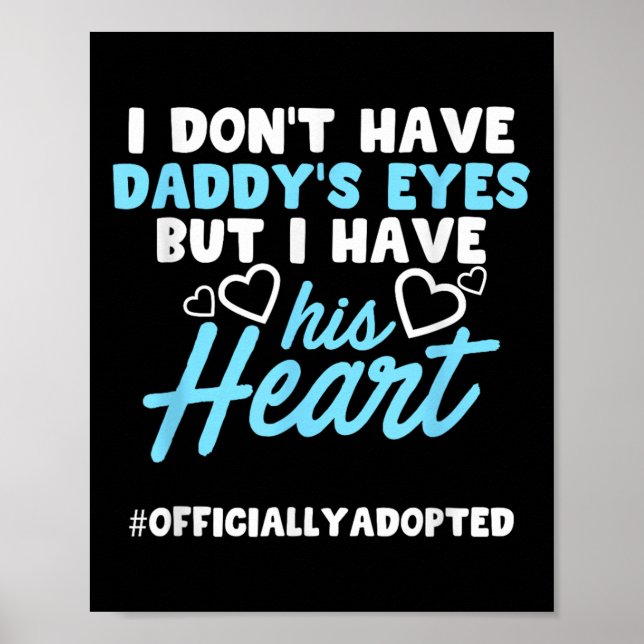Adoption Announcement Day Family Dad Heart  Poster (Front)