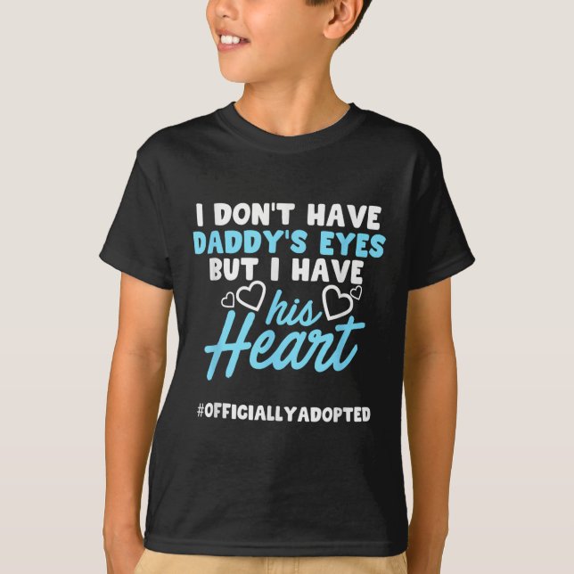 Adoption Announcement Day Family Dad Heart  T-Shirt (Front)