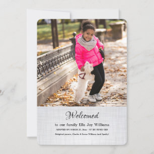Adoption Announcement with Photo