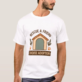 Adoption Awareness Paw Print Quote T-Shirt