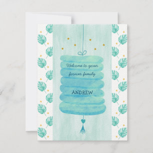 Adoption Card Blue - A Forever Family Lampion