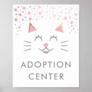 Adoption Centre   Kitty Cat Birthday Party Poster