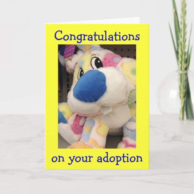 ADOPTION CONGRATULATIONS=FUN/LOVE ABOUND IN HOME CARD (Front)