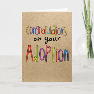 Adoption congratulations greetings card