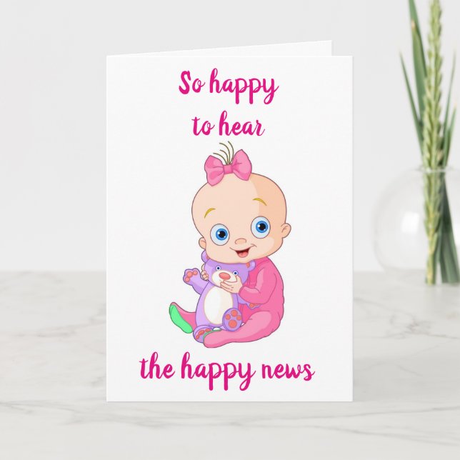 **ADOPTION** CONGRATULATIONS on YOUR BABY GIRL!! Card (Front)