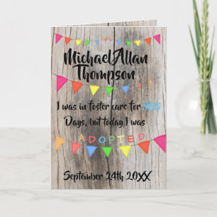 Adoption From Foster Care Announcment- Party Invitation