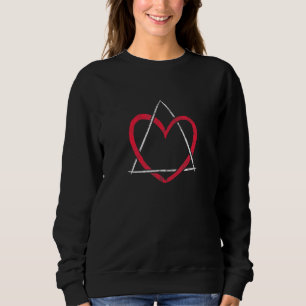 Adoption Heart Love Symbol Foster Child Mum Dad Di Sweatshirt