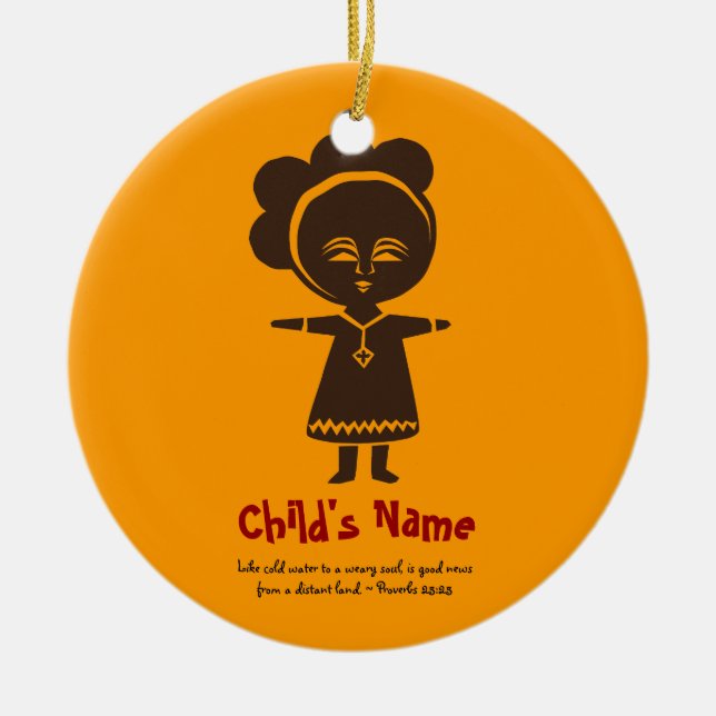 Adoption Love Girl Photo Ornament (Front)
