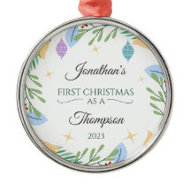 Adoption Ornament Personalised as First Christmas