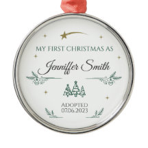 Adoption Ornament Personalised as First Christmas
