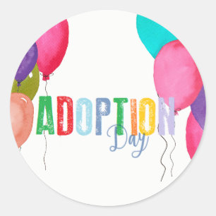 Adoption Party Collection Classic Round Sticker