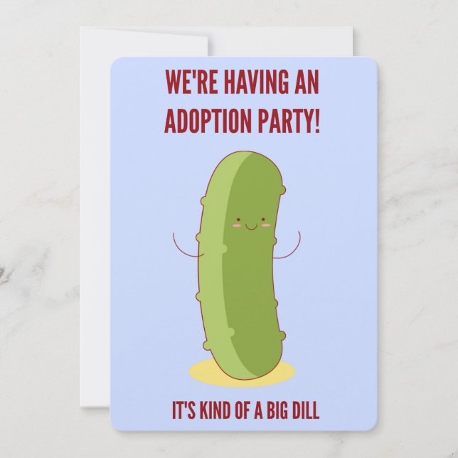 Adoption Party Funny Pickle Announcement (Front)