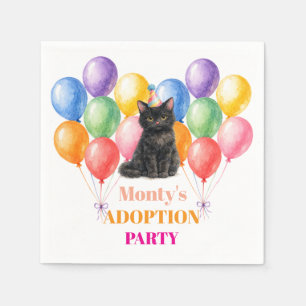 Adoption Party Gotcha day Black Cat Pet Napkin