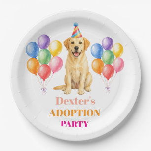 Adoption Party Gotcha day Labrador Dog Pet Paper Plate