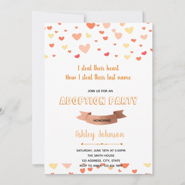 Adoption party invitation (Front)