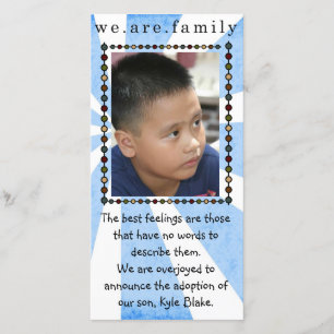 adoption photo card