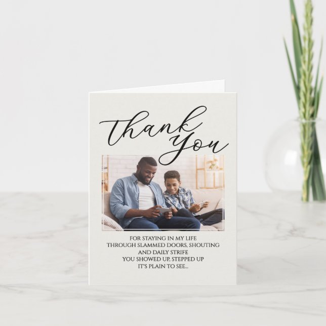 Adoption Proposal Custom Photo Thank You Card (Front)