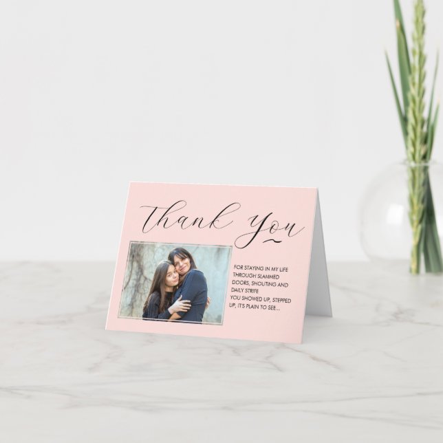Adoption Proposal for Stepmom Stepdad Thank You Card (Front)