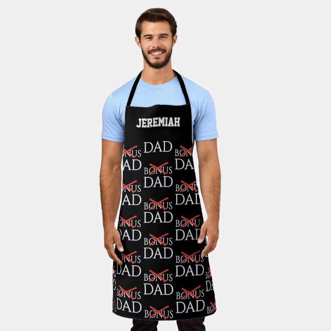 Adoption Stepdad BONUS DAD Father's Day Apron (Worn)