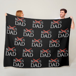 Adoption Stepdad BONUS DAD Father's Day Fleece Blanket