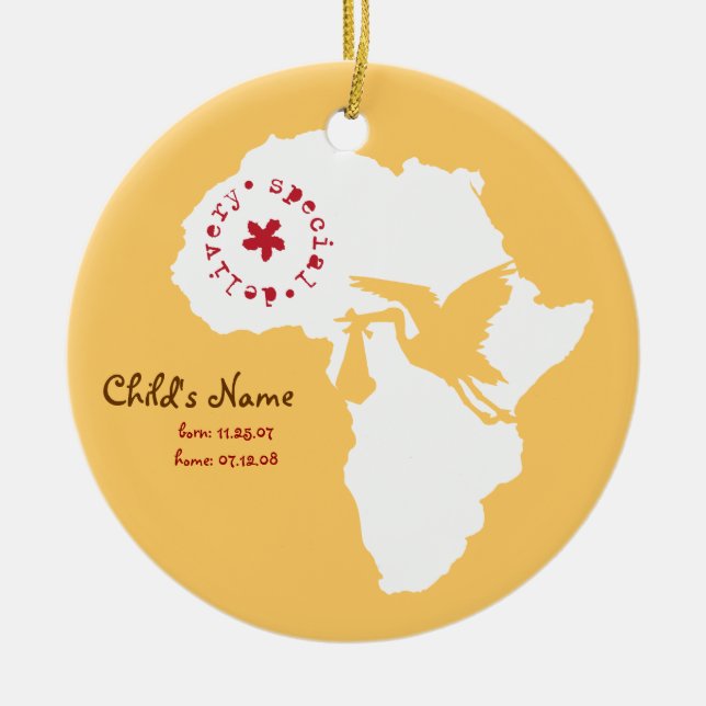 Adoption Stork Africa Ornament (Front)