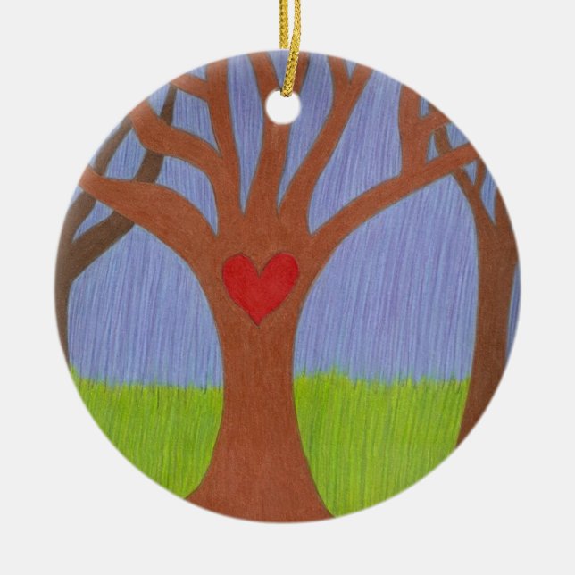 Adoption Tree Ceramic Tree Decoration (Front)
