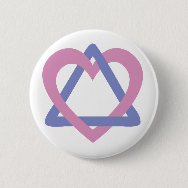 Adoption Triangle pink blue 6 Cm Round Badge (Front)