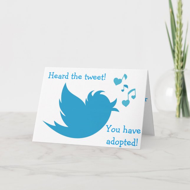 ADOPTION TWEET-BEST TWEET CONGRATULATIONS CARD (Front)
