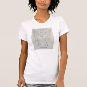 Adoption White Awareness Ribbon Angel Shirt