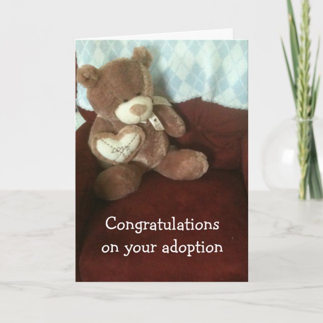 ADOPTION WISHES WITH TEDDYBEAR CARD (Front)