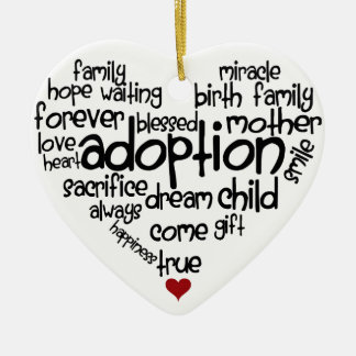 Adoption-words Ceramic Tree Decoration