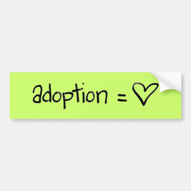 adoptionequalslove bumper sticker (Front)