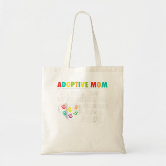 Adoptive Mum Heart Quote Adoption Gift for Parents Tote Bag