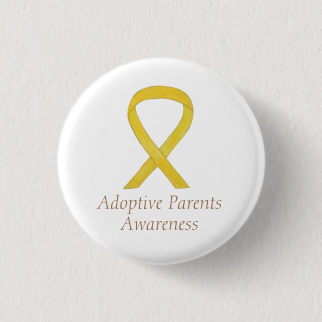 Adoptive Parents Awareness Ribbon Custom Pin (Front)