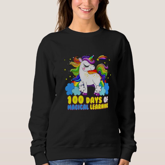 Adorable 100 Days of Magical Learning School Unico Sweatshirt (Front)