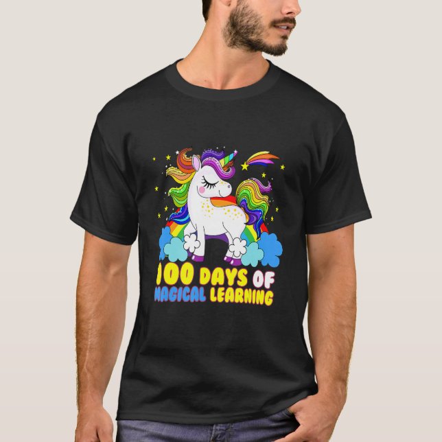 Adorable 100 Days of Magical Learning School Unico T-Shirt (Front)