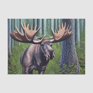 Adorable Abstract Little Moose Tissue Paper
