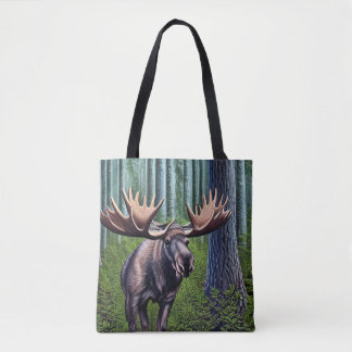 Adorable Abstract Little Moose Tote Bag