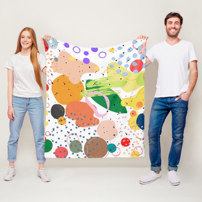 Adorable abstract pattern cute chic fleece blanket (In Situ)