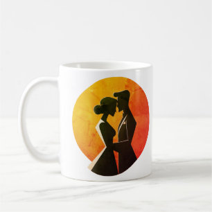 Adorable Affection: Cute Love Couple Heart Design" Coffee Mug