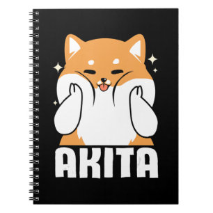 Adorable Akita Dog Decor Dog House Present Notebook
