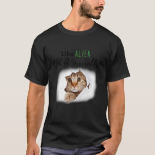 Adorable Alien Cat Kitten Fabric Love Cats Cat Pe T-Shirt