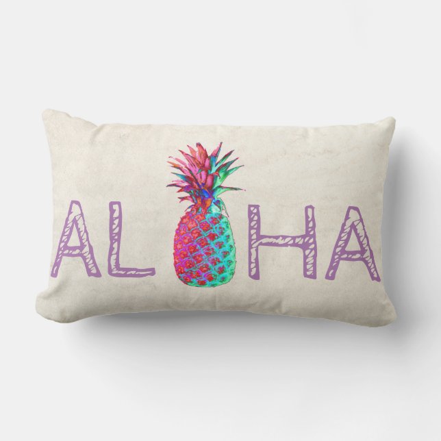 Adorable Aloha Hawaiian Pineapple Lumbar Cushion (Front)