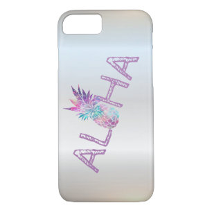 Adorable Aloha Hawaiian Pineapple, Silver iPhone 8/7 Case