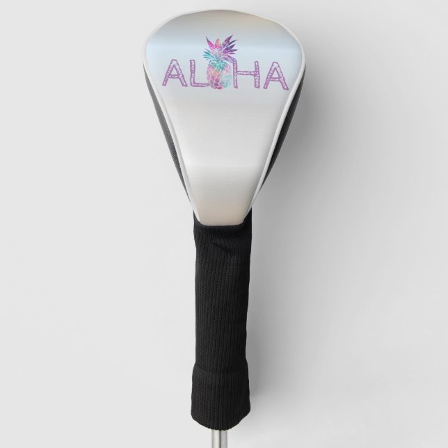 Adorable Aloha Hawaiian Pineapple,Silver Golf Head Cover (Front)