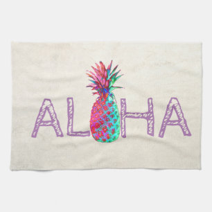 Adorable Aloha Hawaiian Pineapple Tea Towel
