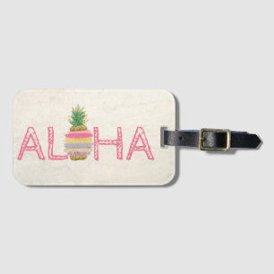 Adorable Aloha Hawaiian Striped Pineapple  Luggage Tag